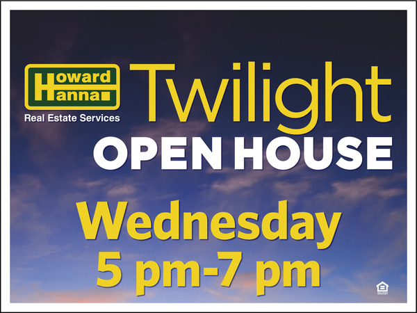 Directional Open House Wednesday 5pm - 7pm Sign Panel, 18h x 24w, 4mm Corrugated